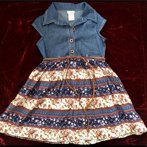 Size 5 denim floral dress from Macy’s, NWOT